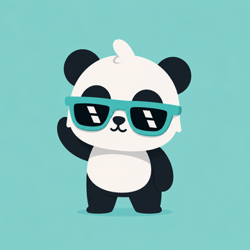 Ori the panda, waving hello
